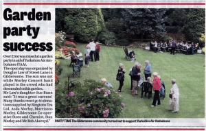 Yorkshire Air Ambulance benefit - from the Morley Observer & Advertiser (click to enlarge)